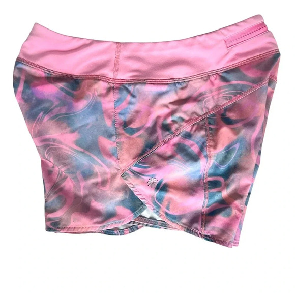 Athleta Girl Run the World 3” Pink/Gray Print, Size 12 - Picture 4 of 5